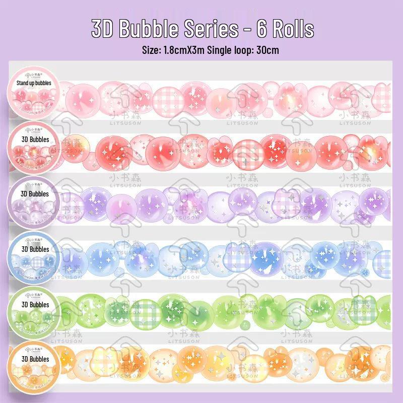 Retro Imprint Washi Tape Set: 20 Rolls, 6 Styles for Versatile Decoration