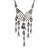 Gothic Multilayer Skull Bone Choker Statement Bib Collar Necklace Jewelry Party