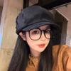 Japanese Hat Women's Retro Autumn British Octagonal Hat Trendy Street Versatile Casual Face Showing Little Duck Tongue Newspaper Baby Hat