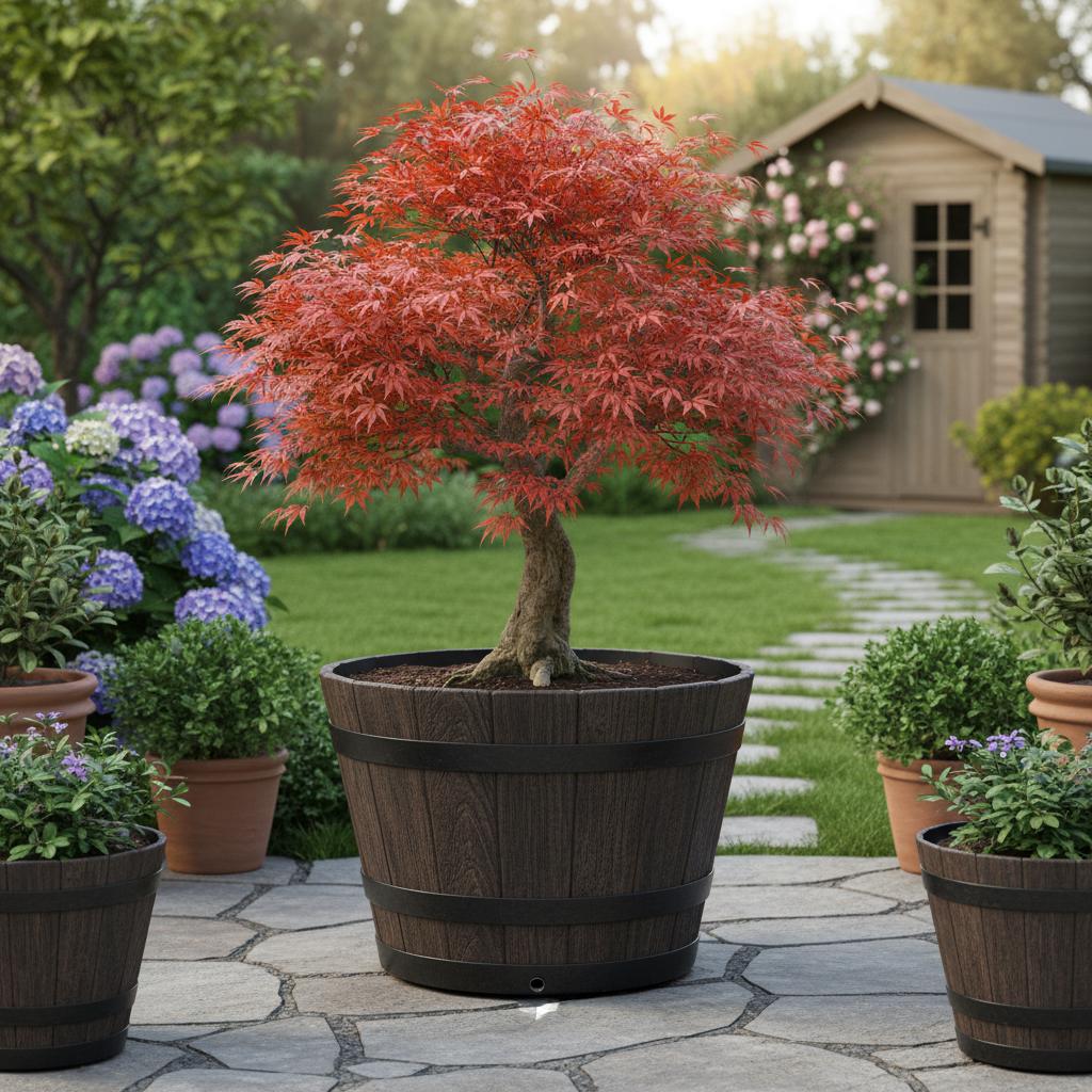 Large Resin Wicker Planters Outdoor Garden Pots With Drainage Holes For Trees And Plants