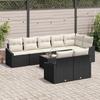 VidaXL Ensemble de salle à manger de jardin de 8 pièces avec coussins en rattan brun 3355446