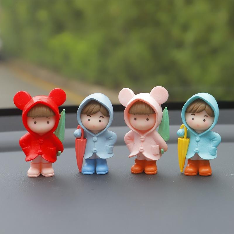 Cute resin girl ornament, umbrella collection, couple doll decoration, home desktop dashboard decoration, micro landscape