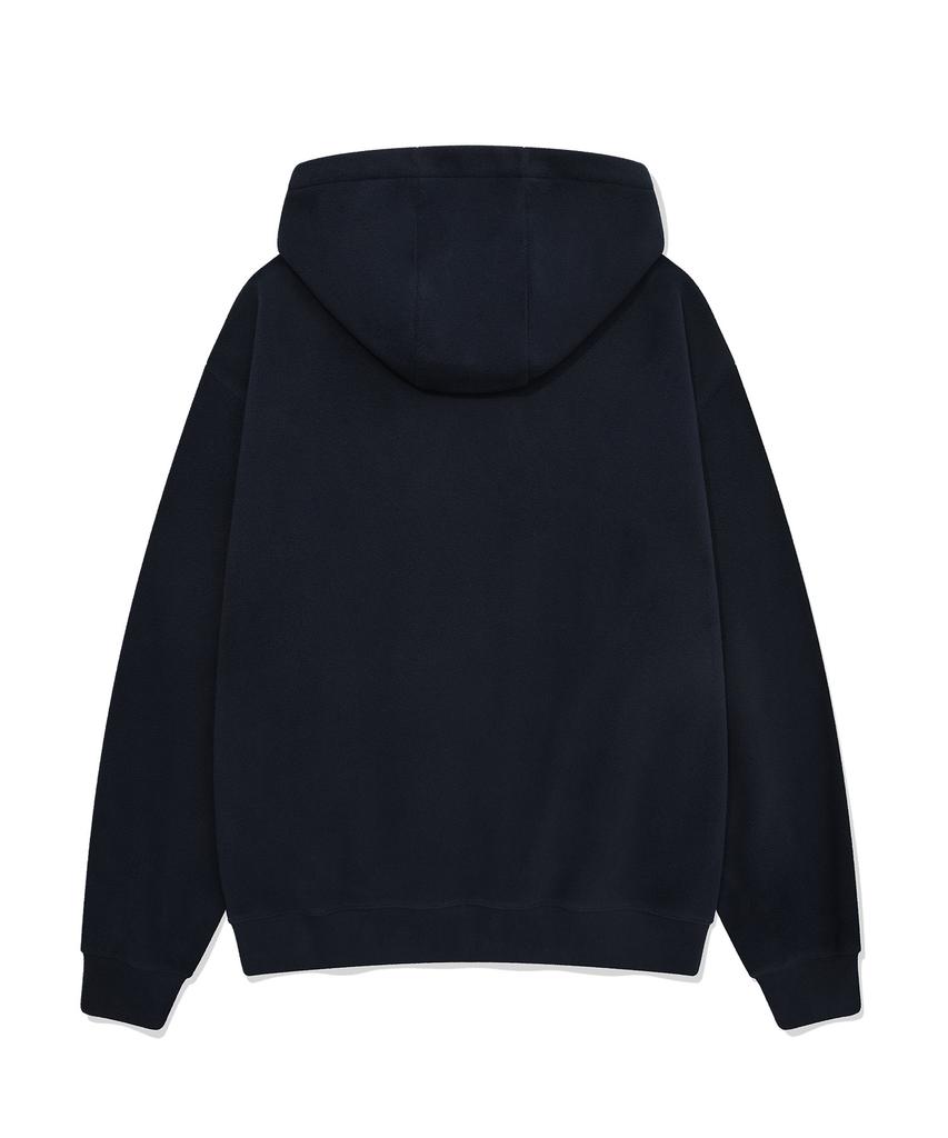 C Logo Fleece Oversized Hoodie Navy