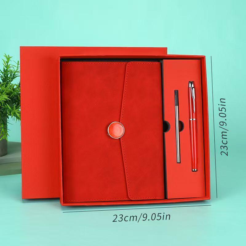 Customizable A5 PU Leather Notebook with Buckle, for Business or Diary Use - Loose-leaf Design.