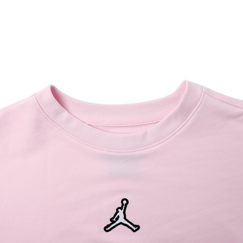 Jordan Logo Print Crewneck Sweatshirt Kids sweatshirt Pink JD2132052GS-002