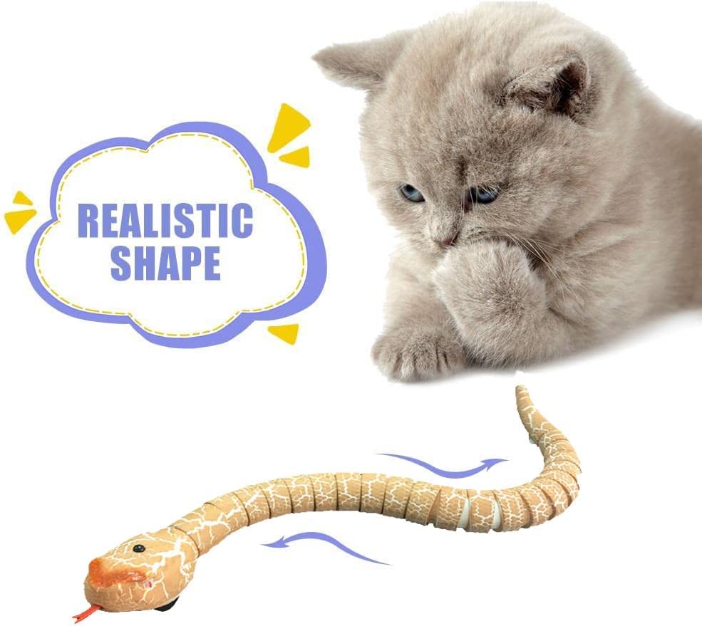 Funkgesteuertes Katzenspielzeug, Katzen-Zerrspielzeug, Schlange, Fernsteuerbare Schlangenspielzeug, Bewegliche Fernbedienung, RC-Simulation, Grusliges Scherzspielzeug, Katzenspielzeug, Katze