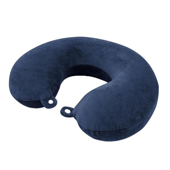 2 Stück Kissenbezug für U-förmiges Kissen mit Reißverschluss Nackenkissenbezug Ersatzbezug mit Druckknopf für Reise Nackenstütze