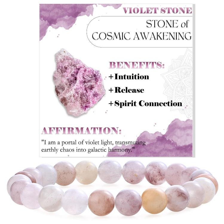 Regali Festivi Bracciale con Perle di Apatite Blu Pietra Naturale Gioielli alla Moda Rilassanti Per Uomo e Donna Accessorio Semplice Versatile per l'Uso Quotidiano