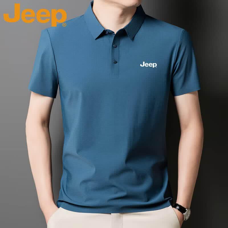 Jeep Men s Summer Business Casual Polo Shirt L