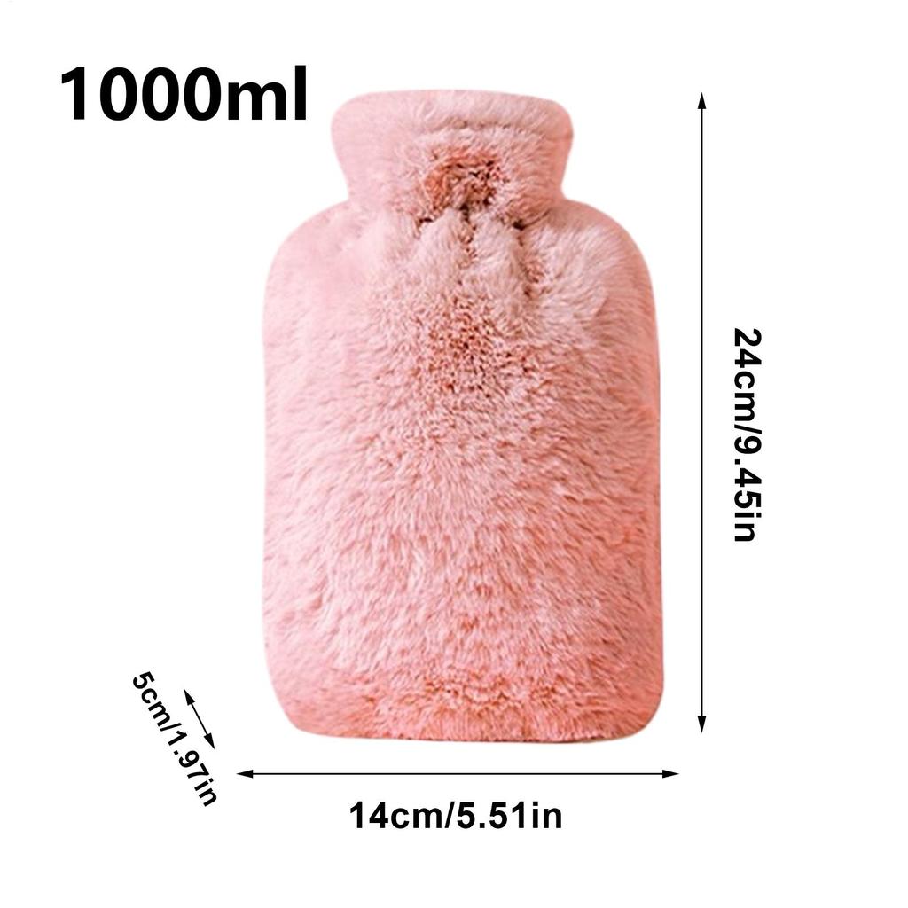 Hot Water Bottle For Cramps 1L Leakproof Reusable Hot Water Bottle With Cover For Discomfort Relief Cold Compress Menstrual