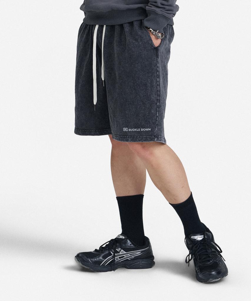 Beokeuldaun Classic Bd_Logo Pigment Washed Shorts (Black) (B Type)