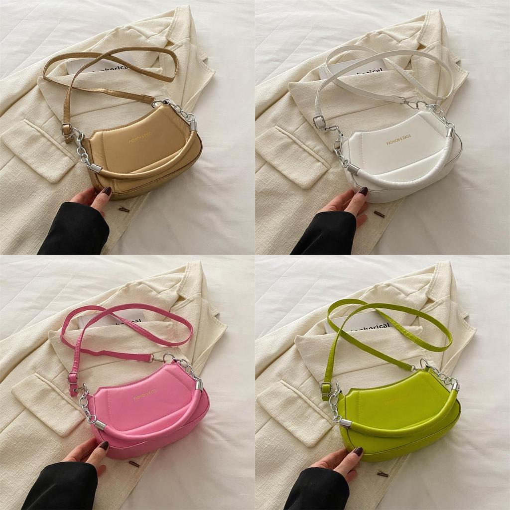 Simple And Elegant Solid Color Armpit Female Bag 2024 New Casual Commuter Fashion Handbag