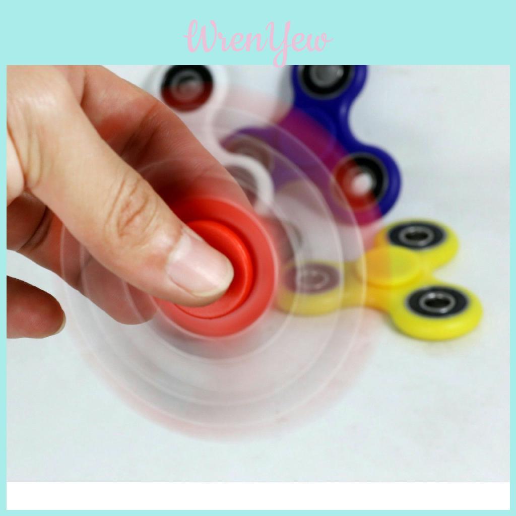 Elegant Wood Hand Spinner Tri Fidget Ceramic Ball Desk Toy For Stress Relief