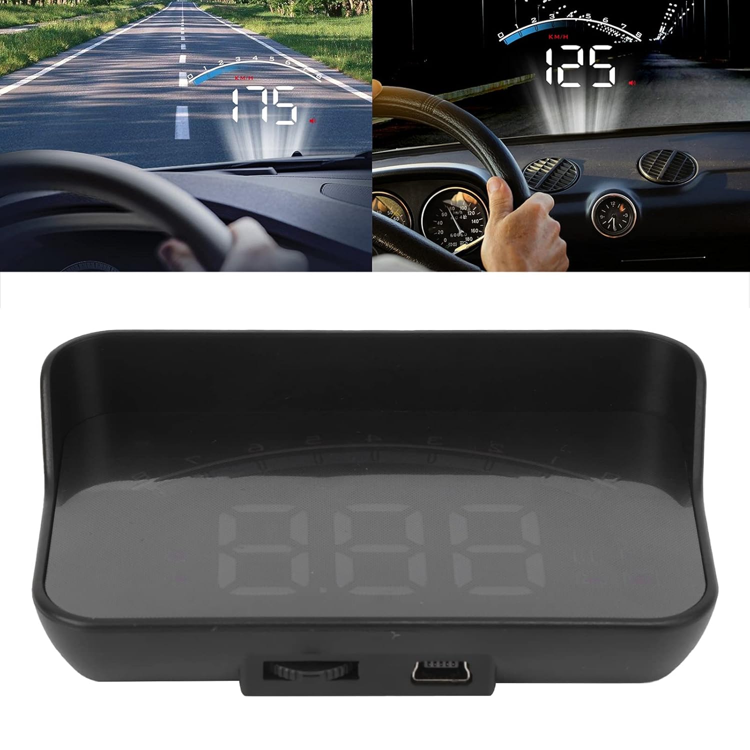 

Автомобильный проектор на лобовое стекло High Definition OBD HUD Сигнализация превышения скорости для транспортных средств, соответствующих стандартам OBDII