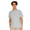 Champion Short Sleeve Crew Neck Sweatshirt Oxford with Embroidered Short Sleeves and a Crew Neck Men's (C3-Z020), Gray,
