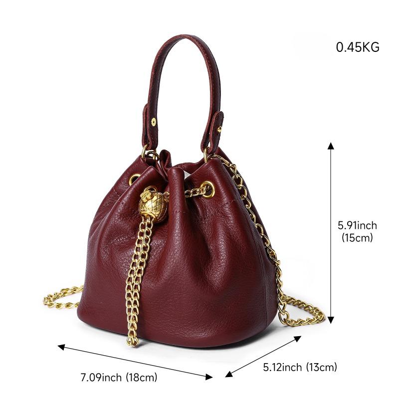 Geantă de machiaj din piele de vacă de prim strat, geantă casual din piele naturală, geantă cu lanț din piele de vacă moale de înaltă calitate