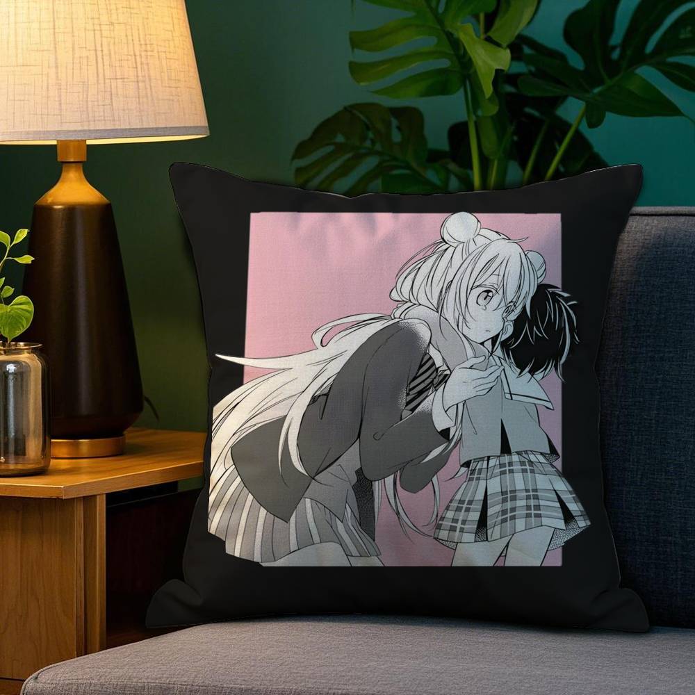 H-Happy S-Sugar Life Pillow Case Plush Fabric Soft Double Sided Print Home Sofa High Quality Cushion Cover Throw