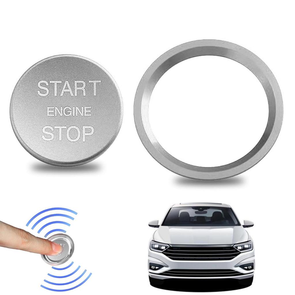 MLqkpwy Engine Button Cover Car Engine Start Button Cover Aluminum