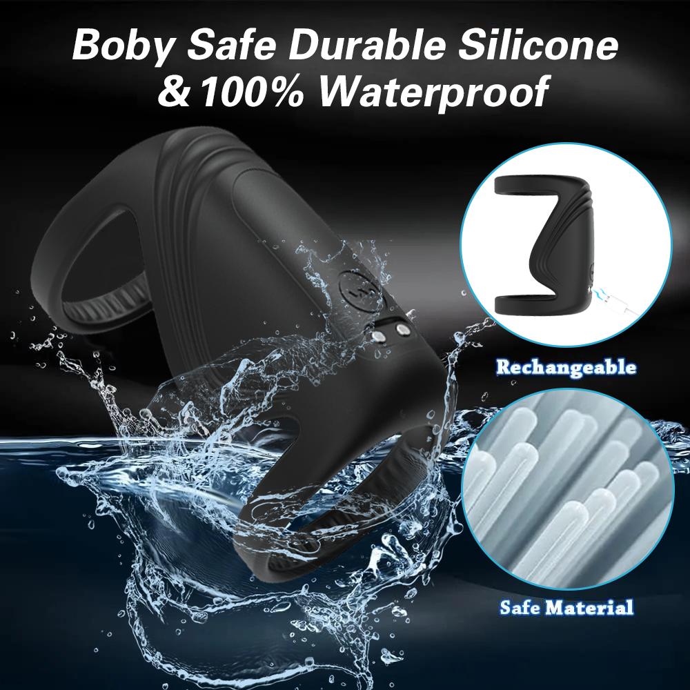 Bluetooth Penis Vibrator for Men Masturbator Penis Delay Trainer Cock Ring Glans Massager Male Sex Toy for Adult