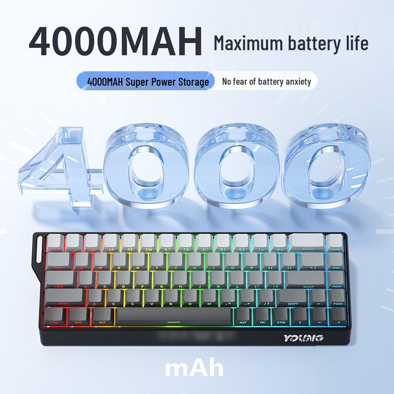 Y-FRUITFUL K68 Tri-Mode RGB Hot-Swappable Mechanical Keyboard