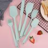 6PCS/SET Heat-resistant Silicone Spatula Set Food Grade Butter Spreader Cream Scraper  Pastry