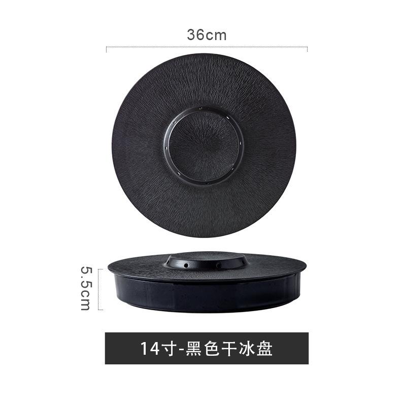 Japanische Kreative Trockeneisplatte Keramik Hotel Clubhaus Sashimi-Platte Künstlerische Konzeptplatte Meeresfrüchte Sushi High-End Eisplatten-Set