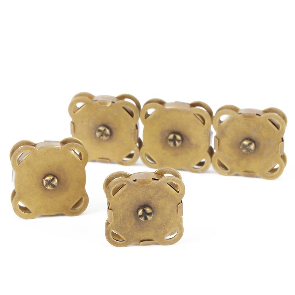 10pcs Bronze Tone&Silver Magnetic Snap Fasteners 18mm Sew On Magnets Magnet Buckle DIY Clothing