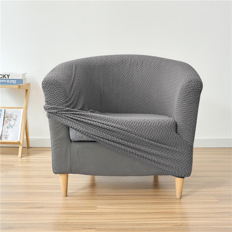 Jacquard Club Armchairs Cover Elastic Bath Tub Chair Covers Stretch Single Club Sofa Slipcovers for Living Room Bar Home Decor