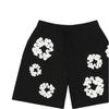 Denim Tears Pantaloncini felpa con corona di cotone Nero Uomo Pantaloni SS25BRS2952054