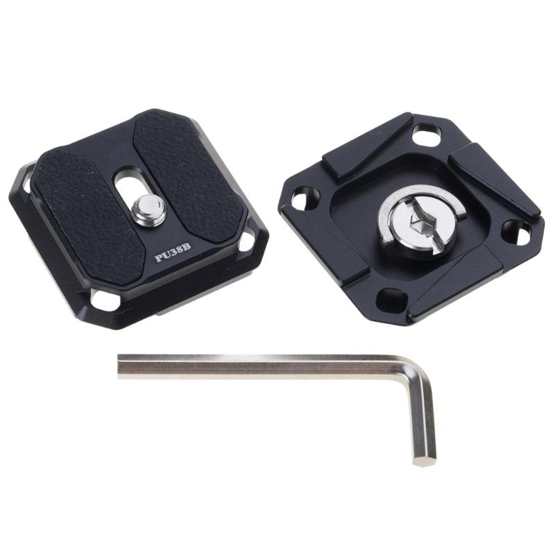 

2Pcs/pack Aviation Aluminum Alloy 38mm Quick Release Plate Square Arca Type QR Plate with Safety Pin Wide Compatibility 1