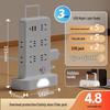Multi-functional Vertical USB Power Strip with Night Light