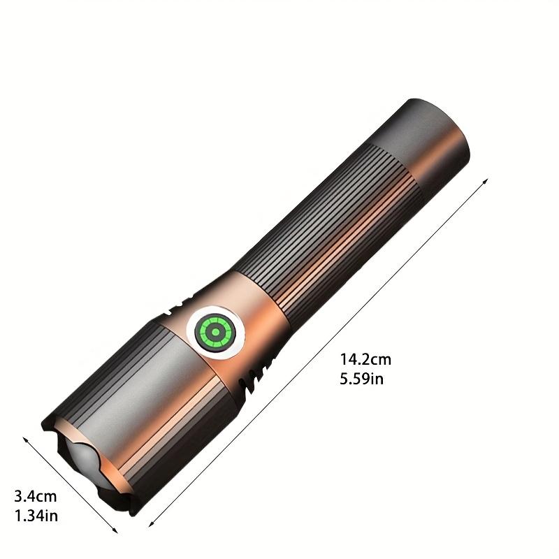 Outdoor Portable LED Flashlight, 18650 Battery, Long Battery Life, Telescopic Zoom, Multifunctional Lighting, Multiple Lighting Modes