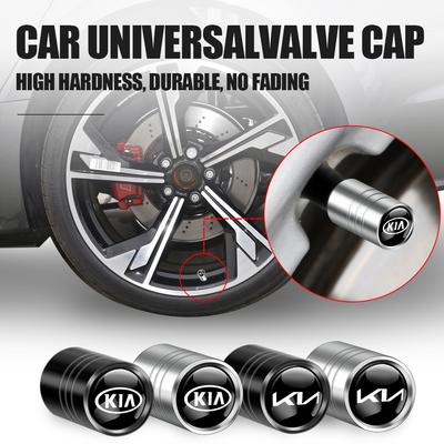 4Pcs Car Styling Metal Wheel Tire Valve Caps Tyre Stem Cover For Rio Picanto Sportage Soul Forte Ceed Venga Optima Cadenza