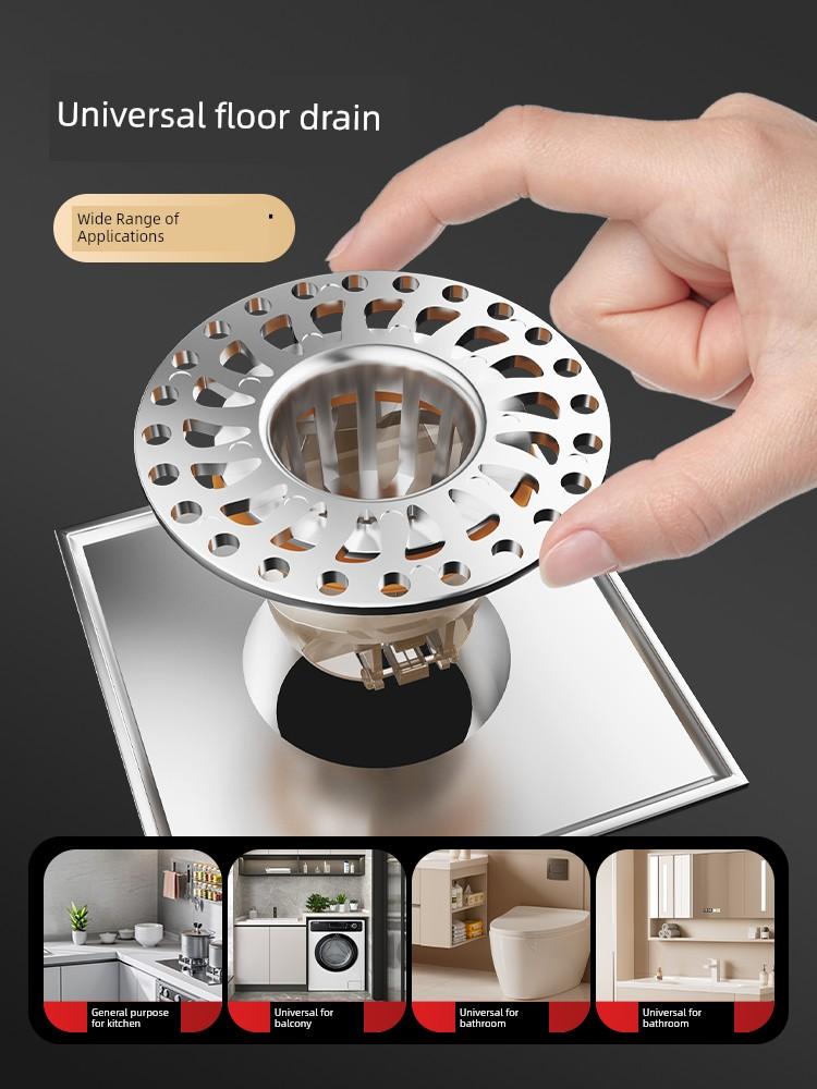 Universal Anti-Odor Core for Bathroom Floor Drain, Anti-Insect and Anti-Odor Device for Toilet Drain Pipes, Airtight Sealing Cover