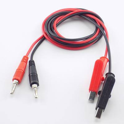 2pcs Test Wire 1M Long Alligator Clip To Banana Plug Test Cable Double Wire Clamp Wire For Esting Probe Multimeter