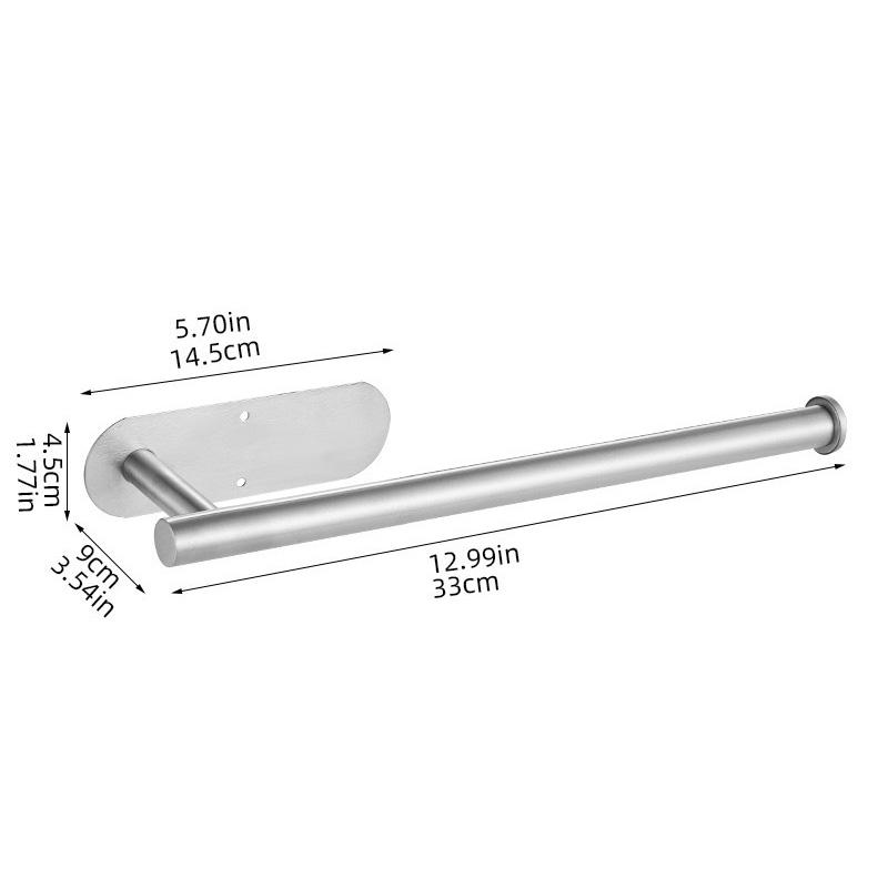 Stainless Steel Toilet Paper Holder, No Drilling Wall Mount Tissue Rack for Bathroom, Adhesive Toilet Roll Holder
