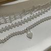 100% Solid 925 Silver Bracelet for Women Men Vintage Handmade Shinning Heart Bracelets Birthday Christmas Gift