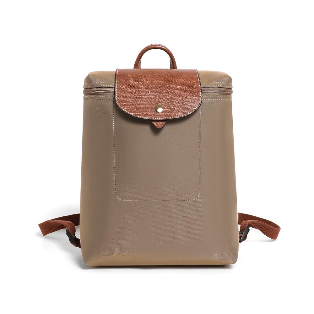 2025 Classic Women's Genuine Leather & Nylon Foldable Lightweight Backpack