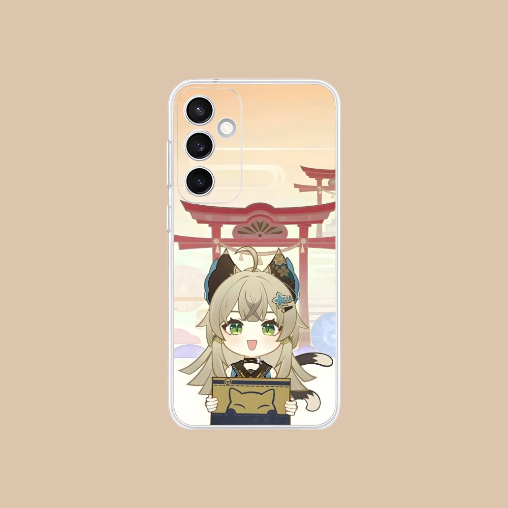 Game GI Kirara Mobile Phone Case for Samsung Galaxy S25 S24 S23 S22 S21Plus FE Ultra Clear Colorful Cover Pretty Cellphones