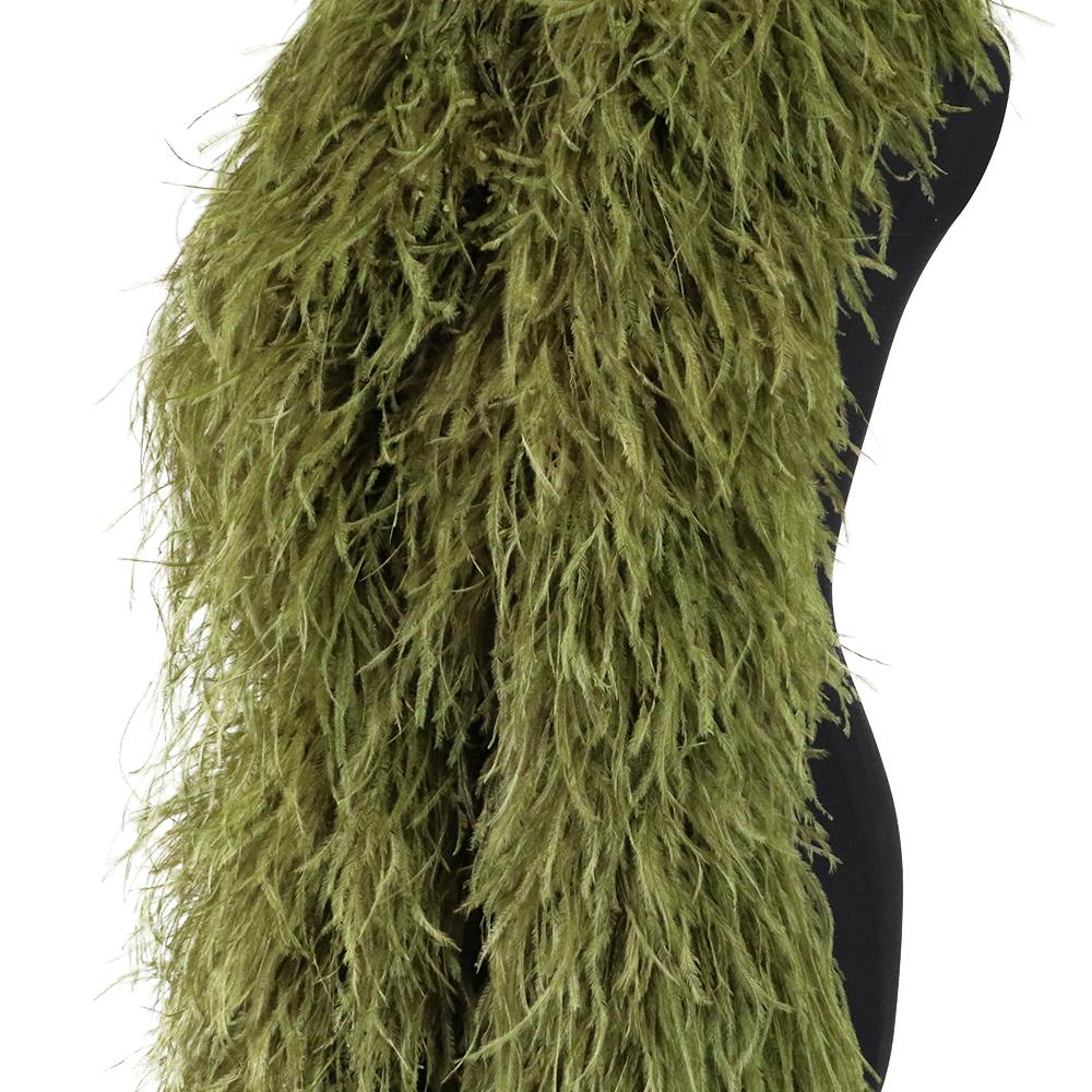 2 Meters Natural Ostrich Feather Boa 6ply Ostrich Feathers Trim Shawl Dyed Various Party Clothing Decoration Plume Scarf