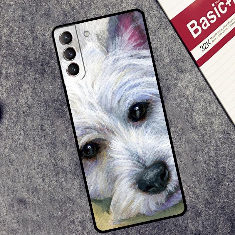 Westie Dog Case For Samsung Galaxy S25 S26 Ultra S20 S22 S23 S24 Ultra S21 Plus S10 S25 FE Cover Coque