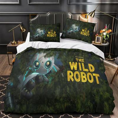 Cartoon The Wild Robot 3D Printed Duvet Case Pillowcase Bedding Set Twin Full Queen King Size For Bedroom Decor