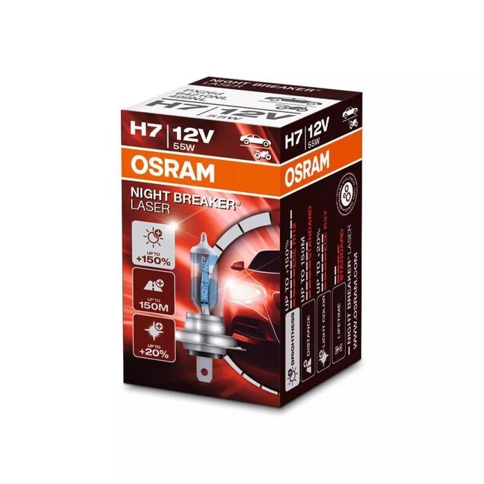 Ampoule OSRAM H7 Night Breaker Laser 12V/55W culot PX26d