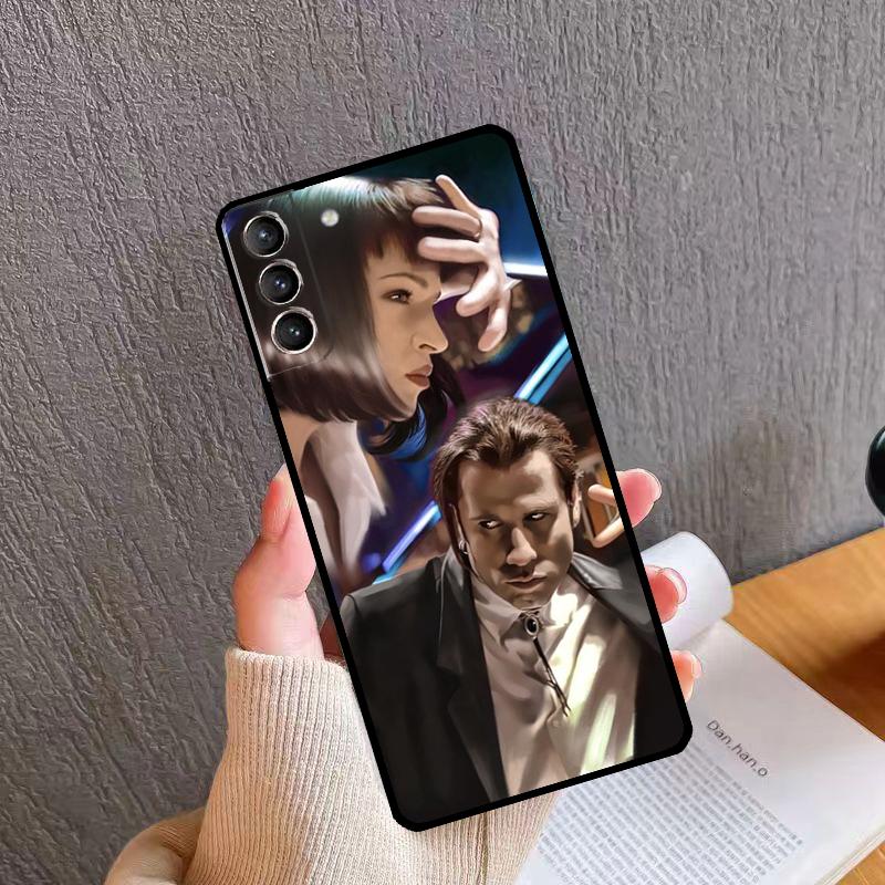 Pulp Fiction Movie Poster Phone Case For Samsung Galaxy S25 S26 Ultra S20 S21 S22 S23 S24 S10 Plus S24 FE S25 FE Cover