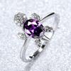 Hot Selling Fashionable White Diamond Turtle Ring Couples Simple Index Finger Ring Accessory