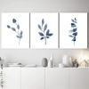 Indigo Blue Botanical Posters Navy Branches Plant Leaves Wall Art Canvas Painting Nordic Living Room Interior Home Decor Mural