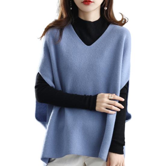 Strickweste für Damen, V-Ausschnitt, ärmellos, Strickoberteile, einfarbig, lockere Passform, atmungsaktiv, lässige Strickmode für den Alltag