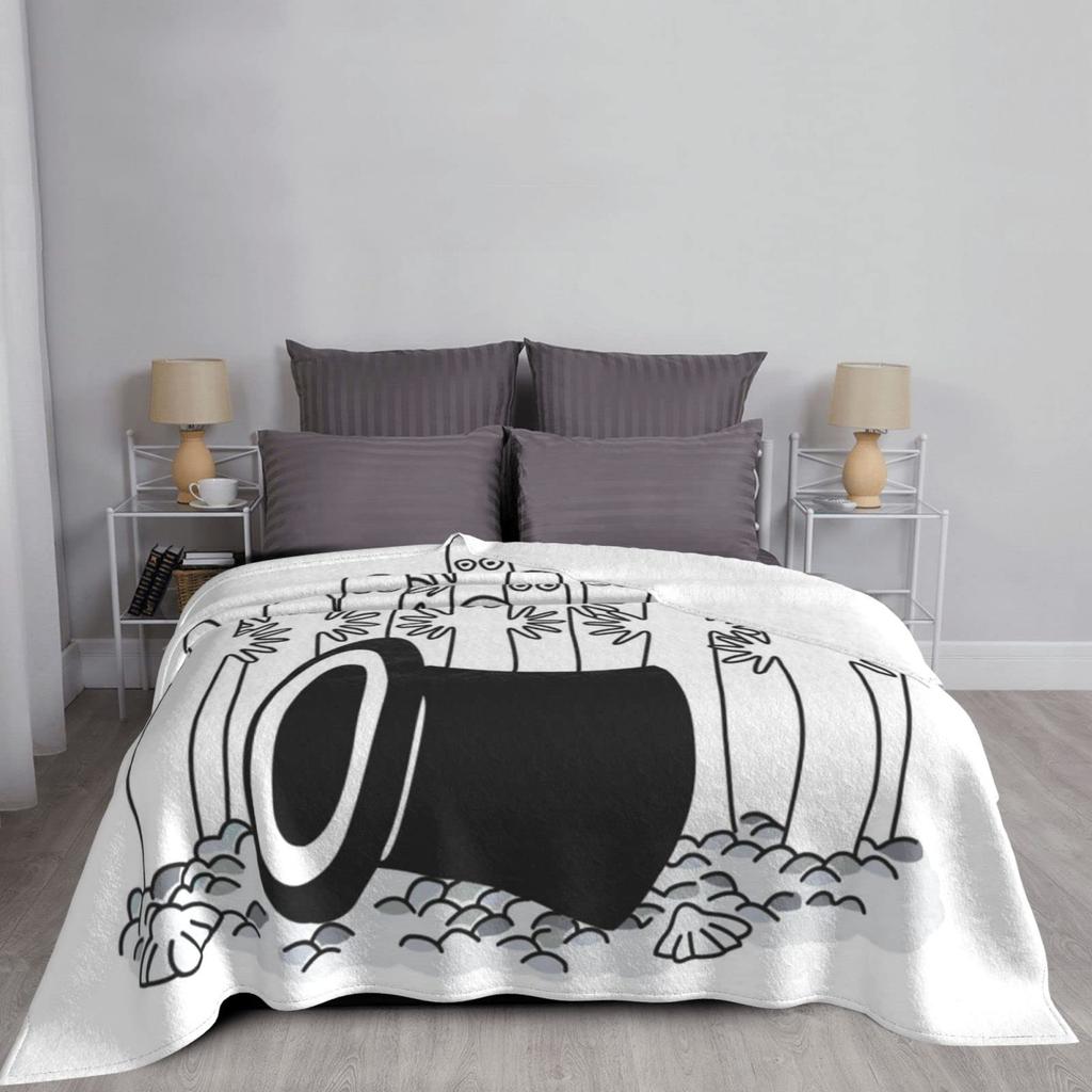 Moomin Hattifattener Fluffy and Stylish Flannel Cute Throw Blanket for Blanket, Blanket, All-Season Washable, Warmth, 50"x40"