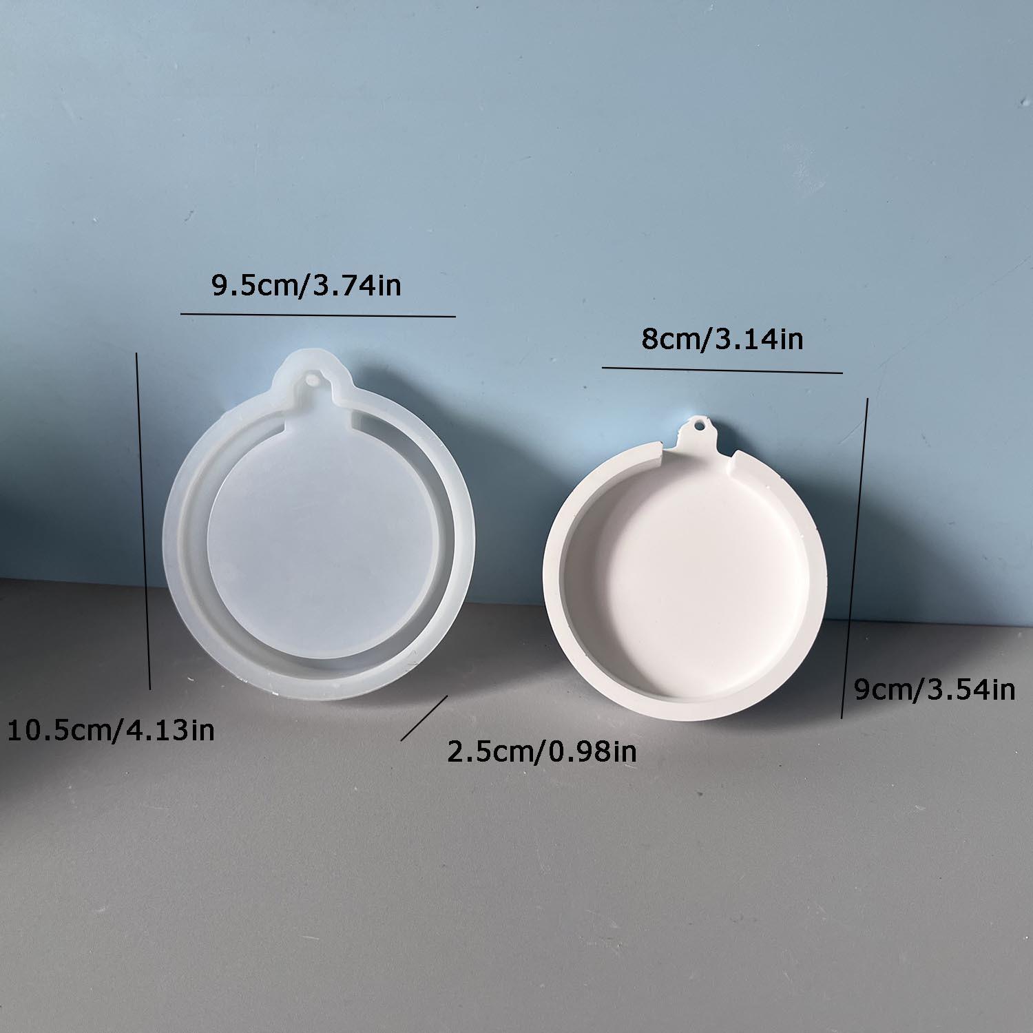 Circular Pendant Mold High Quality Christmas Silicone Mold Hollow Design Mold Silicone For Gifts Christmas Tree Desktop