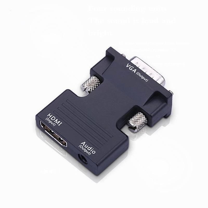 HDTV To VGA Converter with Audio - Female To Male Adapter for Computers and Projectors